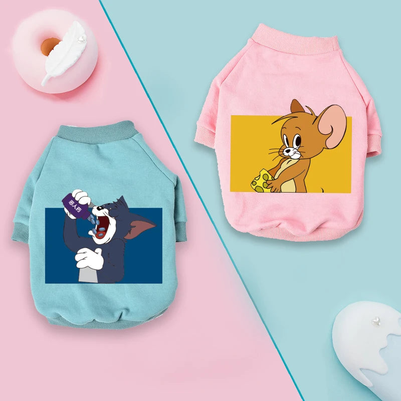 Dog Clothes, Fashion Dog Hoodie Winter Outdoor Pet Clothing For Dogs Cartoon Cotton Dog Clothes For Small Medium French Bulldog Ropa Perro