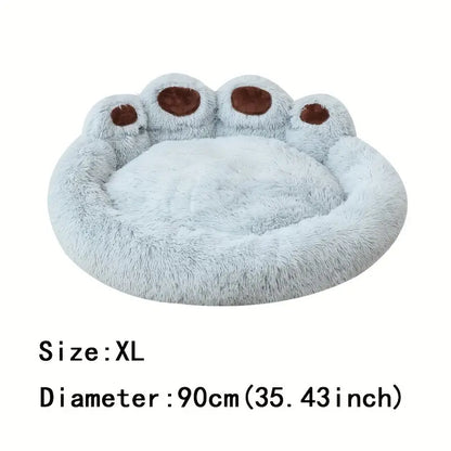 Long Warm Soft Plush Cat Bed