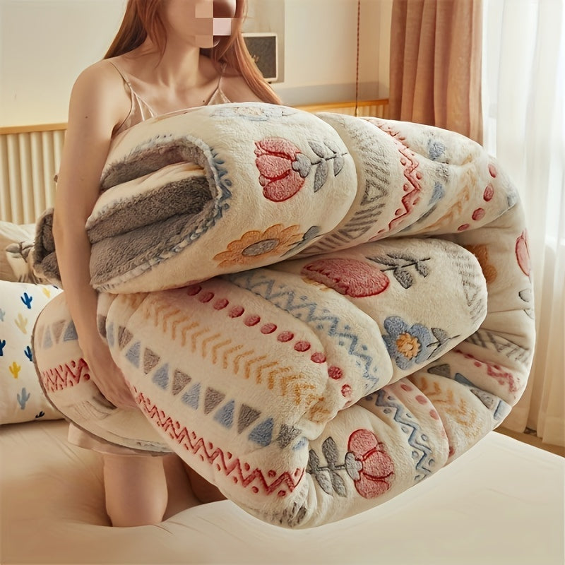 BED COVERS, [Thick and Warm] Thick Quilt | 1pc | knitted | Thickened and Warm, Soft and Comfortable | Bedroom, Guest Room, Hotel