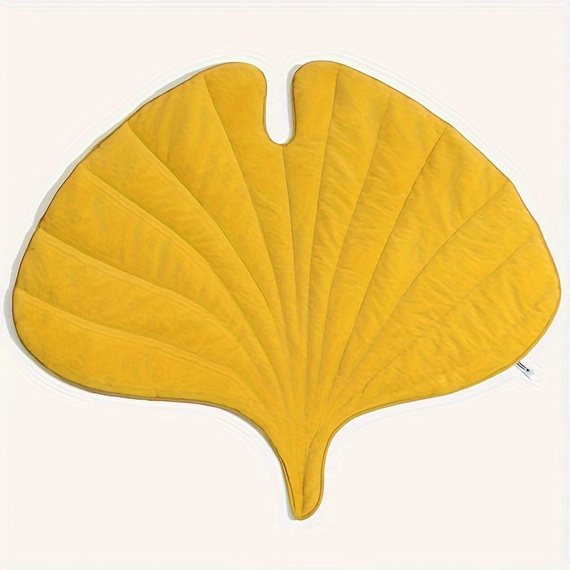 1pc Cozy Leaf-Shaped Pet Mat for Dogs, Double-Sided Pet Blanket with Waterproof Polyester Fill, Hair-Resistant, Warm & Soft for All Seasons, Ideal for Extra Small to Medium Breeds