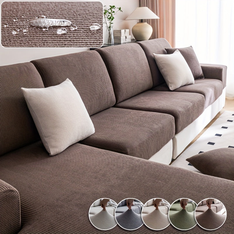 1pc Elastic Four Seasons Universal Stretch Sofa Cover, Simple Modern Style Non-slip Sofa Slipcover, Living Room Sofa Protector Couch Cover Suitable For Office Home Decor