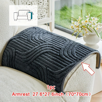 sofa Covers, [1pc Breathable Sofa Cover] 1pc Plush Non-Slip Sofa Cover, Modern Luxury, Pet-Friendly, Breathable, Fashionable Home Decor, Suitable for Living Room, Bedroom, Office, Polyester Fabric, Machine Washable, No Print, 250-300g Squ