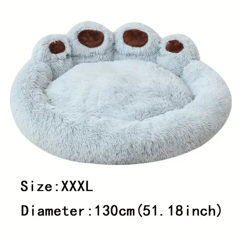 Long Warm Soft Plush Cat Bed