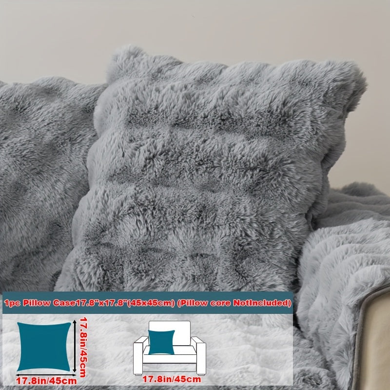 Luxurious Faux Rabbit Fur Sofa Cover - Soft, Thick Plush Slipcover for Cozy Winter Warmth - Pet-Friendly, Machine Washable - Fits Single to Four-Seater Sofas - Perfect for Living Room, Bedroom, Office Decor