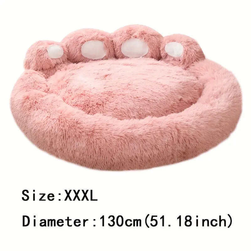 Long Warm Soft Plush Cat Bed