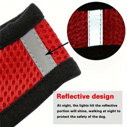 Reflective Pet Harness And Leash Set For Dogs And Cats