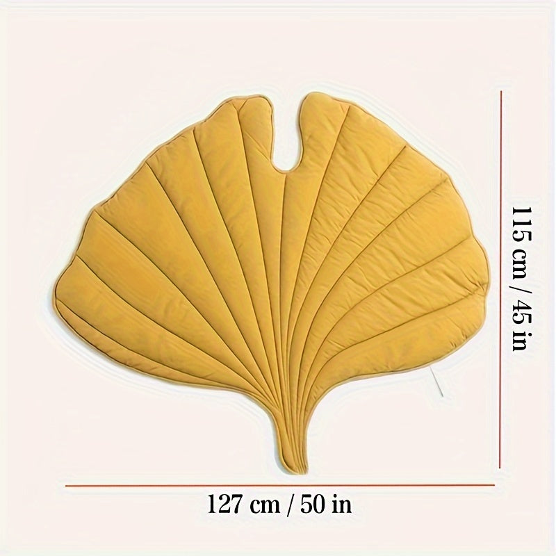 1pc Cozy Leaf-Shaped Pet Mat for Dogs, Double-Sided Pet Blanket with Waterproof Polyester Fill, Hair-Resistant, Warm & Soft for All Seasons, Ideal for Extra Small to Medium Breeds