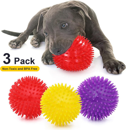 VITEVER 3.5” Squeaky Dog Toy Balls