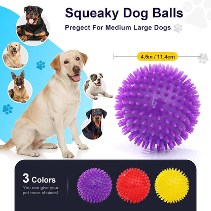 VITEVER 3.5” Squeaky Dog Toy Balls