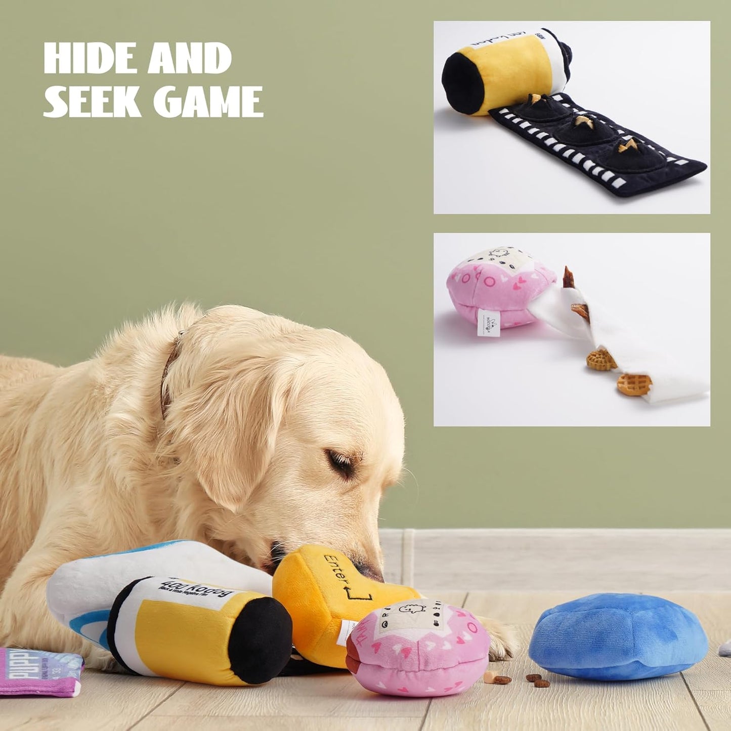 Nocciola Dog Squeaky Toys