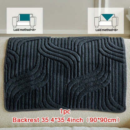 sofa Covers, [1pc Breathable Sofa Cover] 1pc Plush Non-Slip Sofa Cover, Modern Luxury, Pet-Friendly, Breathable, Fashionable Home Decor, Suitable for Living Room, Bedroom, Office, Polyester Fabric, Machine Washable, No Print, 250-300g Squ