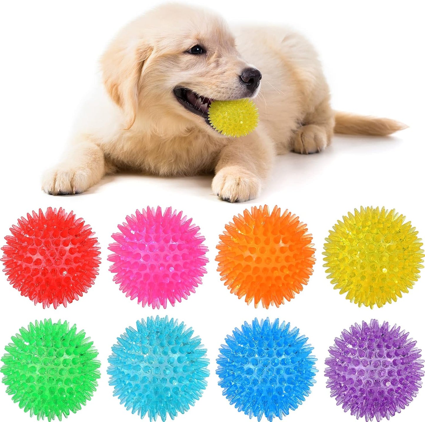 VITEVER 3.5” Squeaky Dog Toy Balls