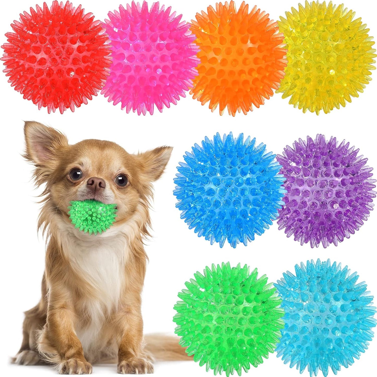 VITEVER 3.5” Squeaky Dog Toy Balls