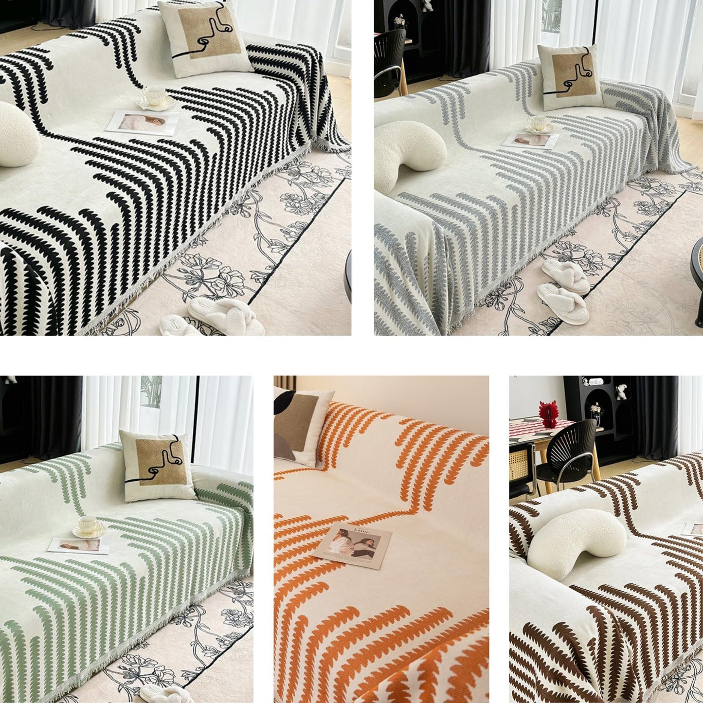 All-seasons Chenille Fabric Double-sided Anti-scratch Home Decoration Couch Cover