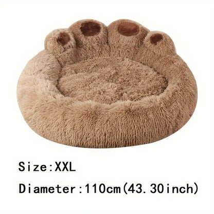 Long Warm Soft Plush Cat Bed