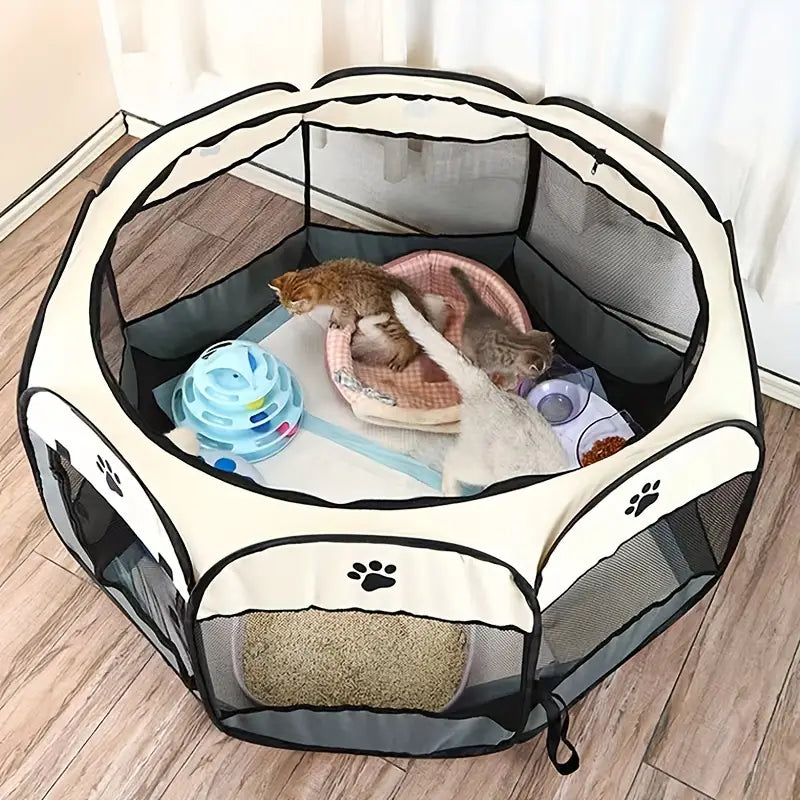 Foldable Octagon Pet Playpen Tent