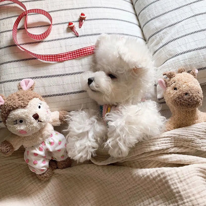 Dog Toy Bunny Squirrel Sleeping Accompanying Cute Pet Toy Pet Sounding Toy Dog Toothbrush Toy Cat Plush Dogs Pets Accessories