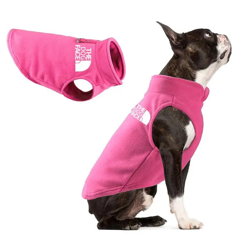 Dog Clothes, Winter outdoor dog clothes Fleece Dog Vest Jacket For Small Medium Dogs French Bulldog Puppy Dog Cat Clothing with Pull Ring