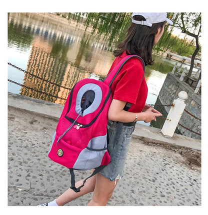 Pet Dog Carrier Cat Puppy Backpack Bag Breathable Portable Outdoor Travel Dog Puppy Head Out Chest Front Carrier Bag Backpack