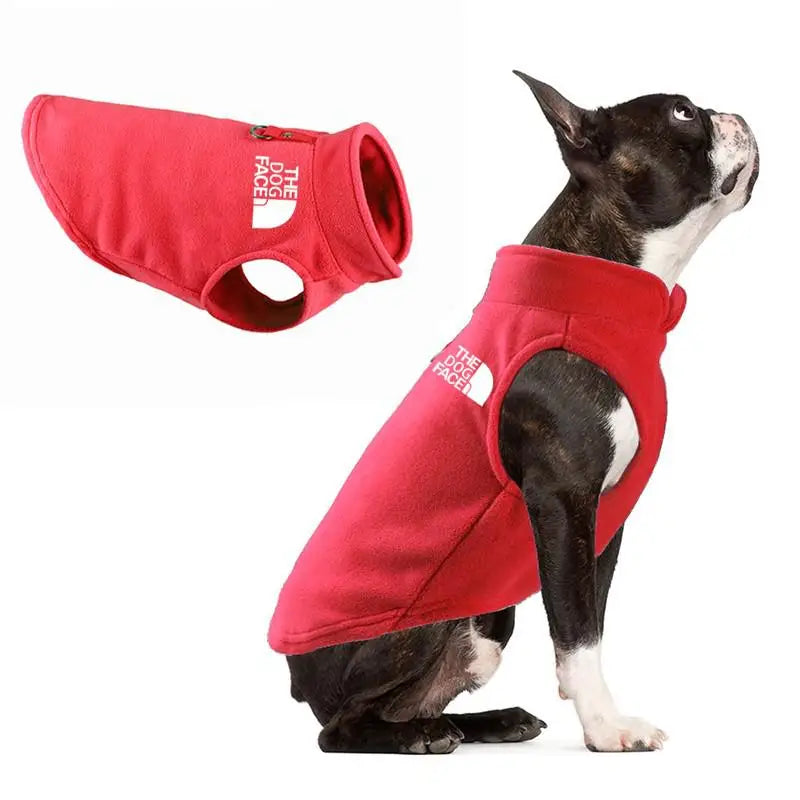 Dog Clothes, Winter outdoor dog clothes Fleece Dog Vest Jacket For Small Medium Dogs French Bulldog Puppy Dog Cat Clothing with Pull Ring