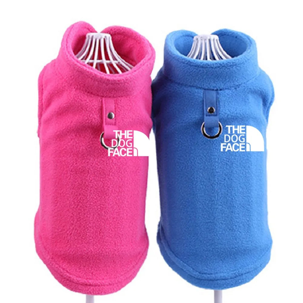 Dog Clothes, Winter outdoor dog clothes Fleece Dog Vest Jacket For Small Medium Dogs French Bulldog Puppy Dog Cat Clothing with Pull Ring