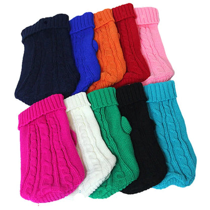 Small Medium Pet Dog Sweaters Winter Pet Clothes Warm Sweater Coat Outfit for Cats Clothes Woolly Soft Dog T Shirt Jacket