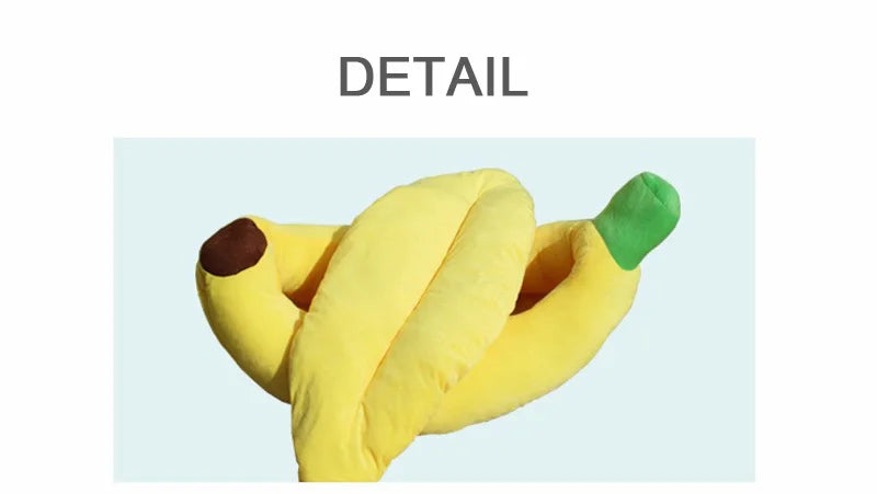 Dog Bed Yellow Banana Cute Soft Pet Bed for Dogs Cats Beds Sofa Warm Nest Creative Detachable Cats House All Seasons Suit