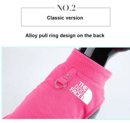 Dog Clothes, Winter outdoor dog clothes Fleece Dog Vest Jacket For Small Medium Dogs French Bulldog Puppy Dog Cat Clothing with Pull Ring