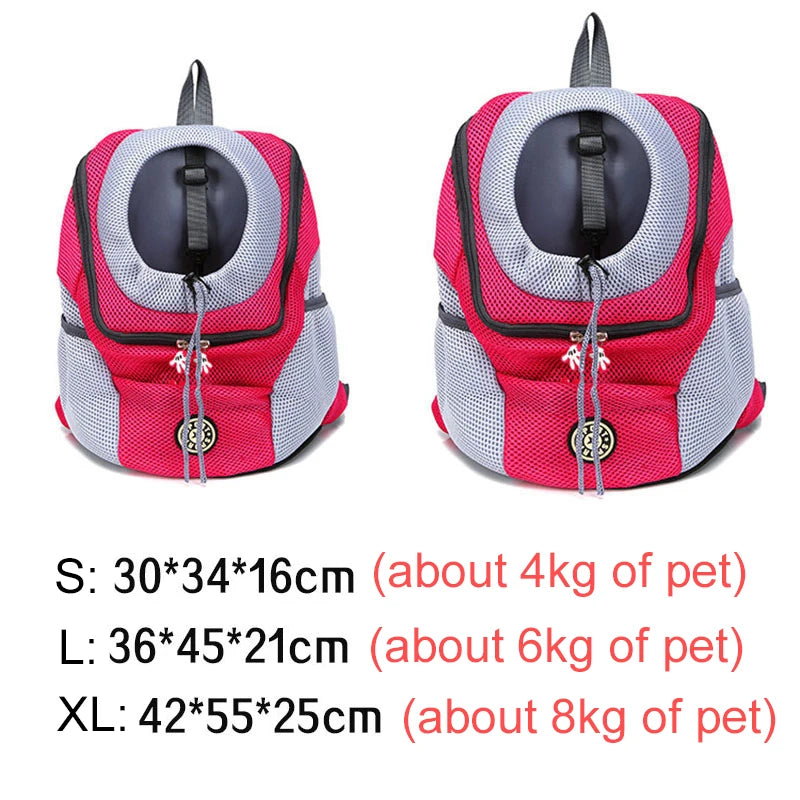 Pet Dog Carrier Cat Puppy Backpack Bag Breathable Portable Outdoor Travel Dog Puppy Head Out Chest Front Carrier Bag Backpack