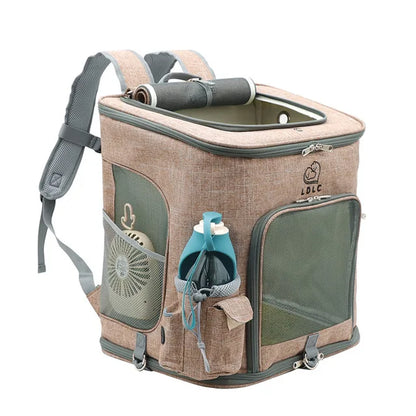 Travel bag sports backpack Portable collapsible breathable pet backpack medium cat dog out of the bag cat backpacks cosset bag