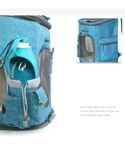 Travel bag sports backpack Portable collapsible breathable pet backpack medium cat dog out of the bag cat backpacks cosset bag