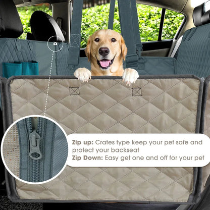 Dog Car Seat Cover Waterproof Dog Hammock Car Dog Car Blanket Mats Case For Rear Back 2 In 1 For Trunk Dog Car Protector