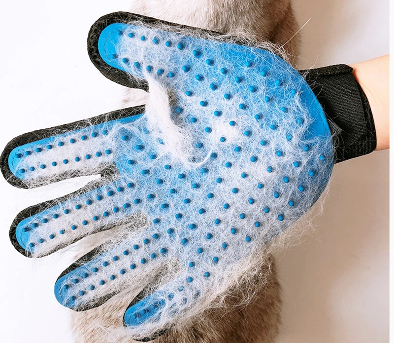 Pet Glove Cat Grooming Glove Cat Hair Deshedding Brush Gloves Dog Comb for Cats Bath Hair Remover Clean Massage Brush For Animal