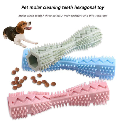 Dog Toothbrush Durable Dog Chew Toy Stick Soft Rubber Tooth Cleaning Point Massage Toothpaste Pet Toothbrush Molar Pet Supplies