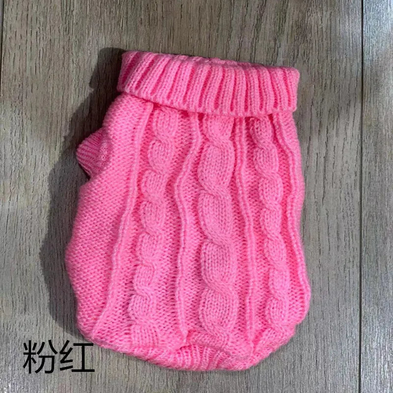 Small Medium Pet Dog Sweaters Winter Pet Clothes Warm Sweater Coat Outfit for Cats Clothes Woolly Soft Dog T Shirt Jacket