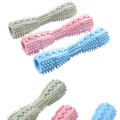 Dog Toothbrush Durable Dog Chew Toy Stick Soft Rubber Tooth Cleaning Point Massage Toothpaste Pet Toothbrush Molar Pet Supplies