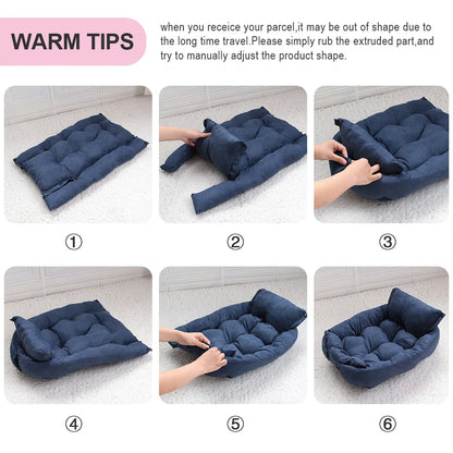 Multifunction Dog Bed Mat 3 IN 1 Dogs Cat Sleeping Bed Sofa Warm Winter Puppy Kitten Nest Kennel Soft Pet Cushion For Dogs Cats