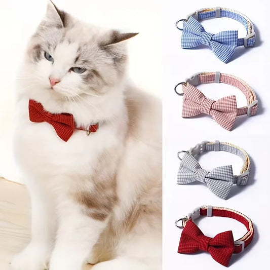 1 Piece Adjustable Plaid Cat Collar Tie Knot - Perfect for Festive Dressing and Everyday Wear