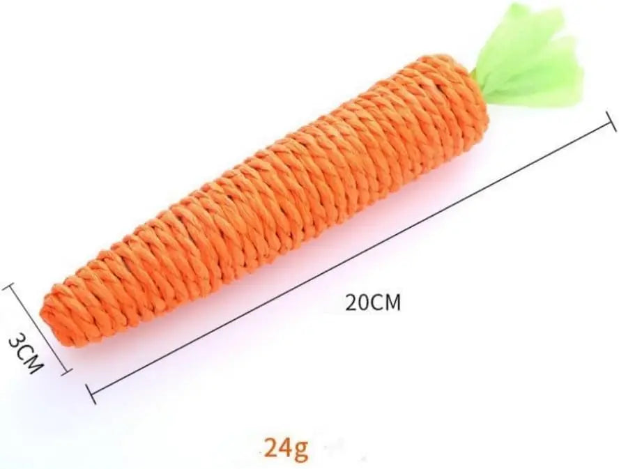 Cat toys self-entertainment carrot teething and cat teasing sticks, bite-resistant and scratch-resistant teething and clawing