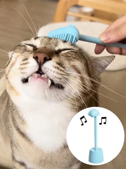 Comfortable Cat Massage Comb Cat Rubs Brush Funny Cat Comb With Bell Dog Combs Remover Floating Hair Cat Grooming Tool Supplies