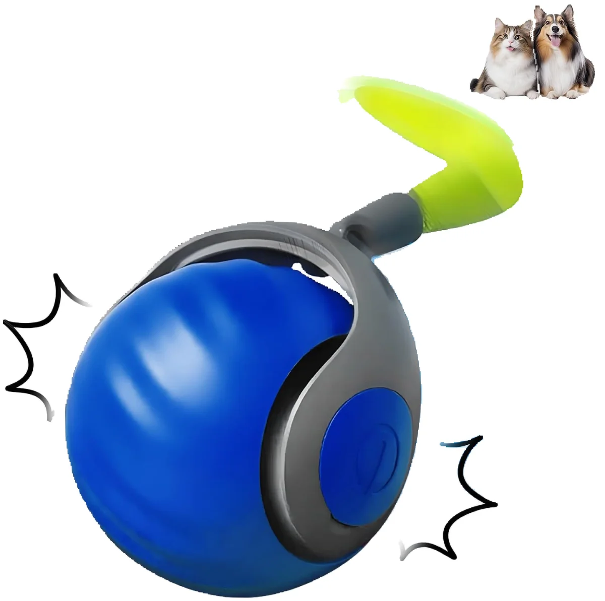 Smart Interactive Speedy Tail 2.0 Cat Toy Automatic Moving Balls for Cats And Dogs Touch Motion Rolling Toy Ball for Pet