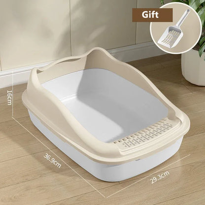 Cat Litter Box for Small Cats Animals Semi Closed Cat Dog Tray with Scoop Excrement Training Sand Litter Box Cat Accessories