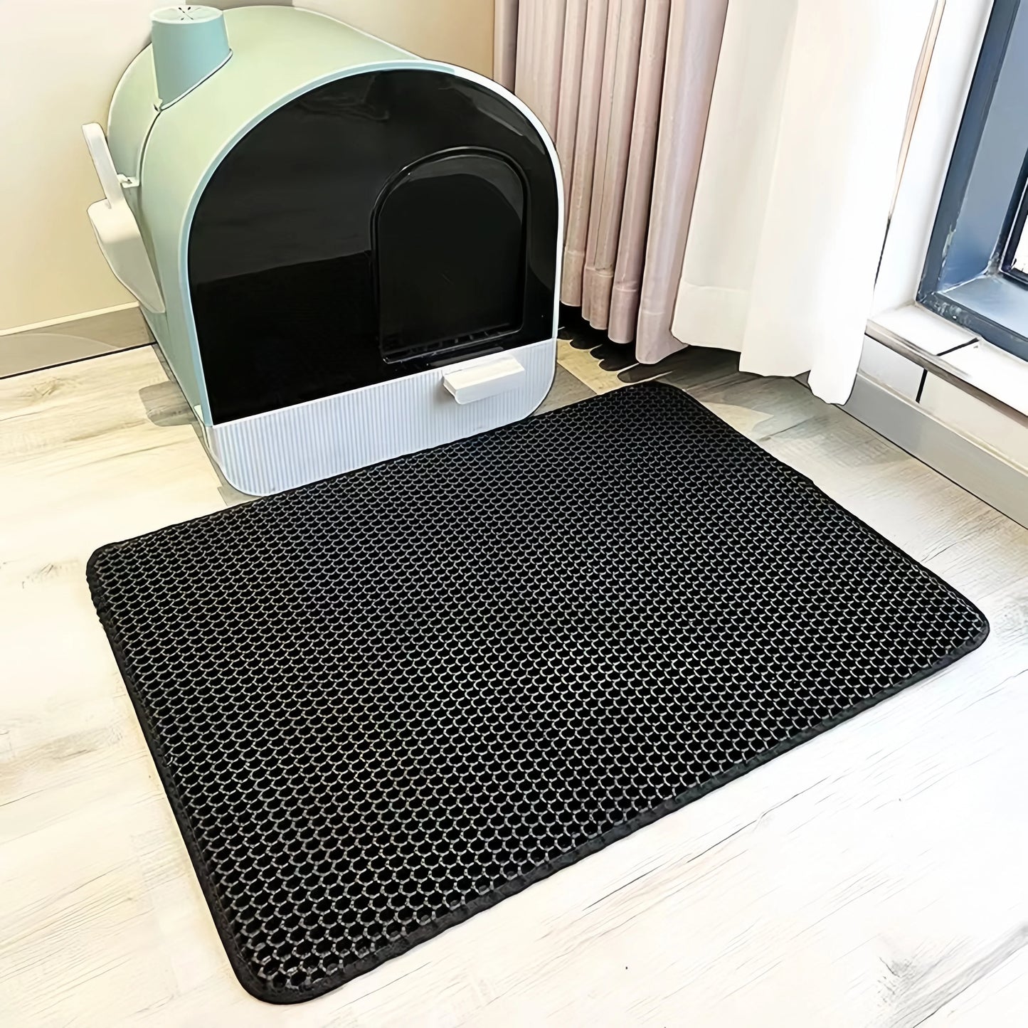 Large size Cat Litter Mat Eva Double Layer Waterproof Cat Litter Mat Pet Litter Box Mat Pet Toilet Cat Mat Cat Toilet Mat