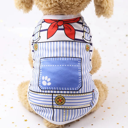 Puppy Dogs Soft Vests Pet Dog Clothes Cartoon Clothing Summer Shirt Casual T-Shirt for Small Pet Supplies