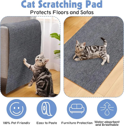 Self-Adhesive Carpet Cats Scratch Board Wall Anti Cat Scratch Sofa Diy Cats Scratch Board Sofa Protection Paws Sharpen Trimmable