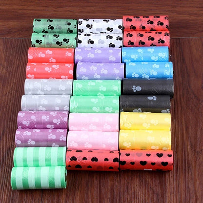 10/40Roll Dog Poop Bags for dog Large Cat Waste Bags Doggie Outdoor Home Clean Refill Garbage Bag Pet Supplies 15 Bags/ Roll