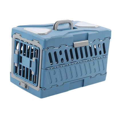 Collapsible Puppy Crate Reusable Folding Breathable Hard Sided Cat Transport Box Pet Carrier for Small Dogs Rabbit Small Animals