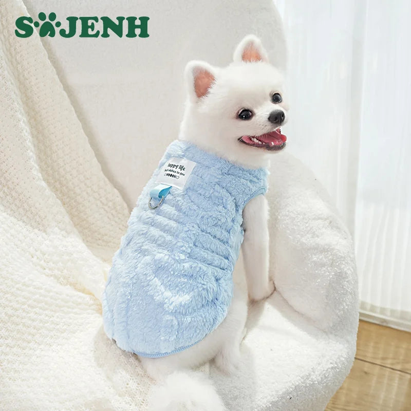 dogs wear, Winter Pet Dogs Jacket Warm Clothes Soft For Small Medium Puppy Cat Plush Vest Chihuahua Teddy Sweater Clothes Pet Accessories