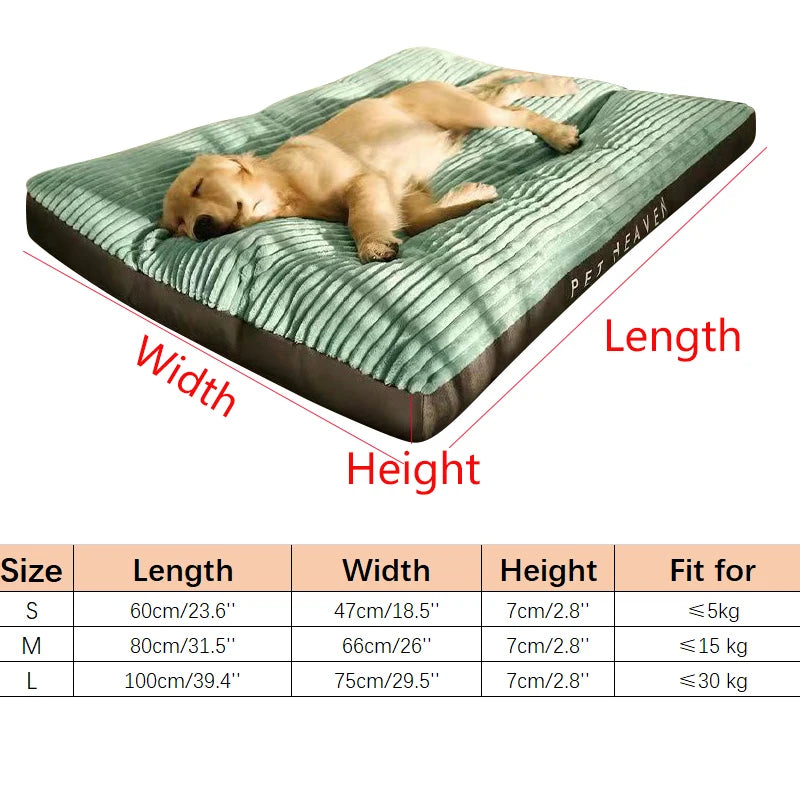 Soft Pet Dog Bed Winter Warm Dog Sleeping Mat Corduroy Pet Mat for Small Medium Large Dogs Removable Puppy Bed Pet Supplies