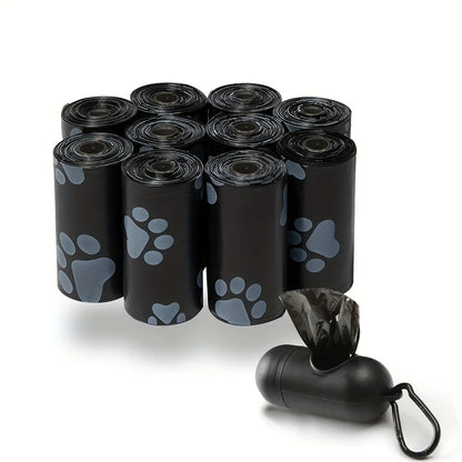 5/10/20 Rolls Thick Leak-Proof Dog Poop Bags for Outdoor Walks, Polyethylene Material, Animal Waste Disposal, Black or Gree